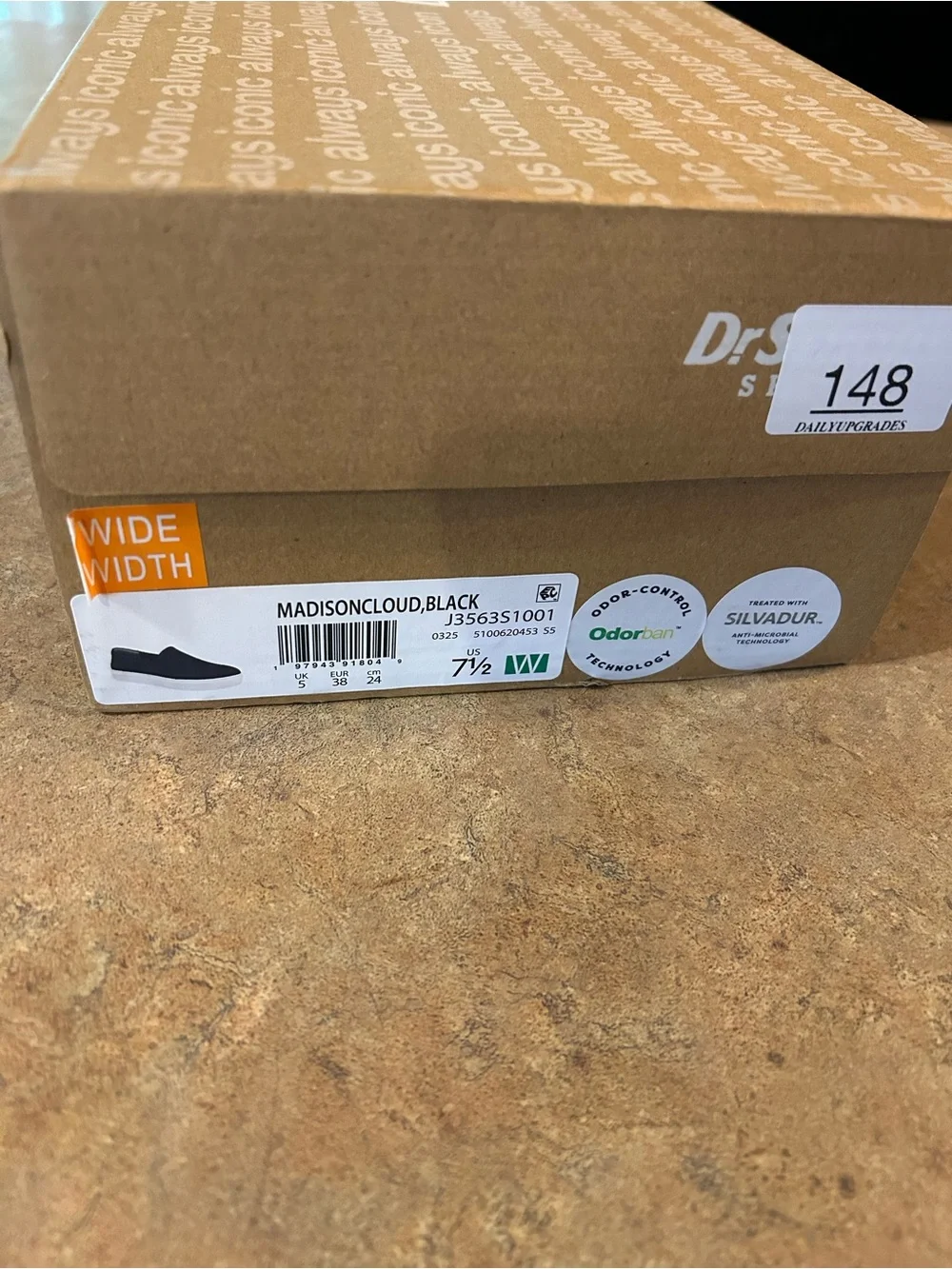 Dr. Scholl's Black Slip-On Platform Sneaker with White Sole
